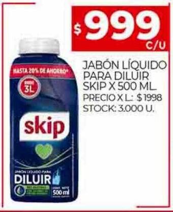 Supermercados DIA Jabón líquido para diluir skip oferta
