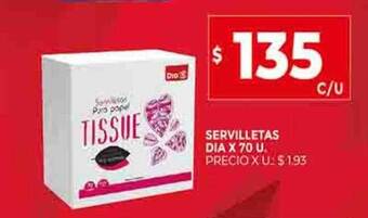 Supermercados DIA Servilletas dia oferta