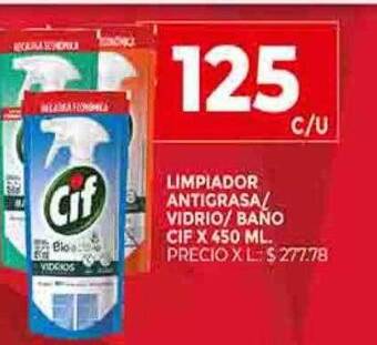 Supermercados DIA Limpiador antigrasa vidrio baño cif oferta