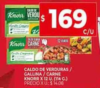 Supermercados DIA Caldo de verduras gallina carne knorr oferta