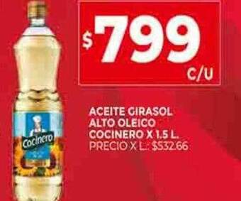 Supermercados DIA Aceite girasol alto oleico cocinero oferta