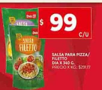 Supermercados DIA Salsa para pizza filetto dia oferta
