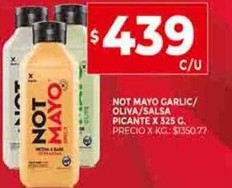 Supermercados DIA Not mayo garlic oliva salsa picante oferta
