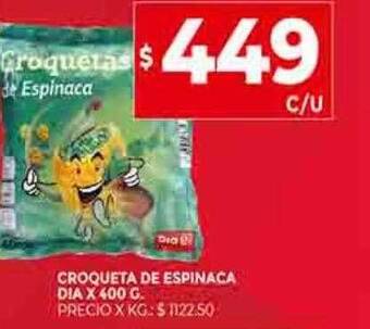 Supermercados DIA Croqueta de espinaca dia oferta