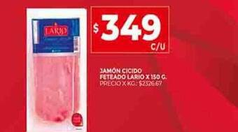 Supermercados DIA Jamón cocido feteado lario oferta