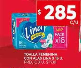 Supermercados DIA Toalla femenina con alas lina oferta