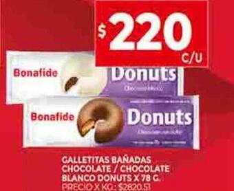 Supermercados DIA Galletitas bañadas chocolate chocolate blanco donuts oferta