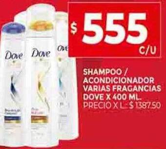 Supermercados DIA Shampoo acondicionador varias fragancias dove oferta