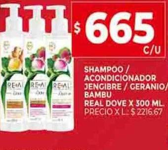 Supermercados DIA Shampoo acondicionador jengibre geranio bambu real dove oferta