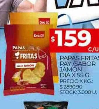 Supermercados DIA Papas fritas pay sabor jamón dia oferta