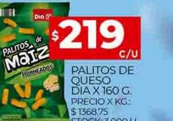 Supermercados DIA Palitos de queso dia oferta