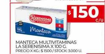 Supermercados DIA Manteca multivitaminas la serenisima oferta