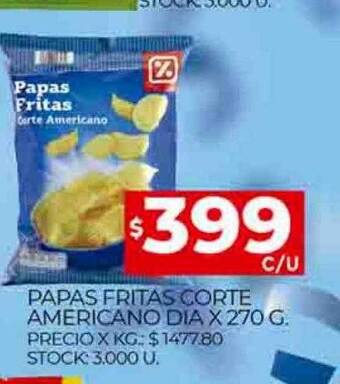Supermercados DIA Papas fritas corte americano dia oferta