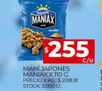 Supermercados DIA Maní japones maniax oferta