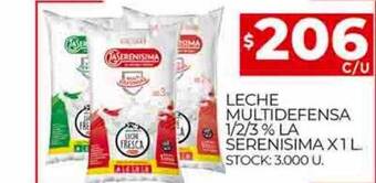 Supermercados DIA Leche multidefensa 1 2 3 % la serenisima oferta