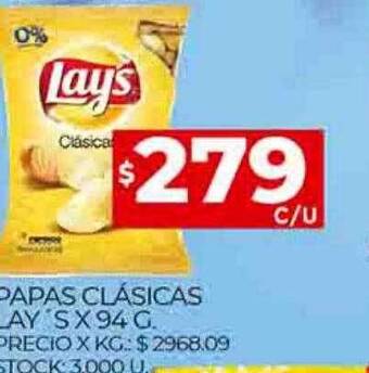 Supermercados DIA Papas clásicas lay's oferta