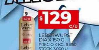 Supermercados DIA Leberwurst dia oferta