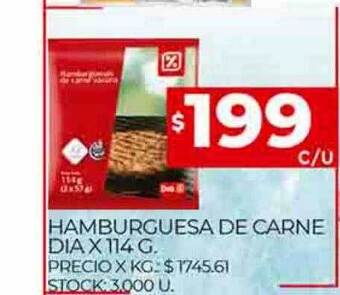 Supermercados DIA Hamburguesa de carne dia oferta