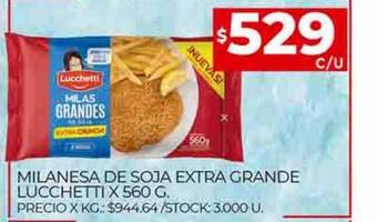 Supermercados DIA Milanesa de soja extra grande lucchetti oferta