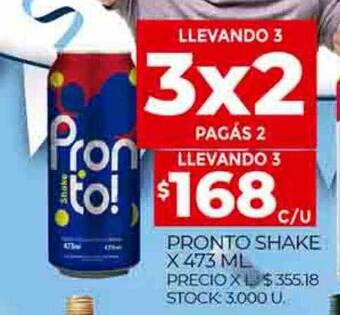 Supermercados DIA Pronto shake oferta