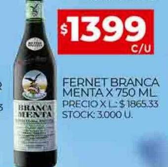 Supermercados DIA Fernet branca menta oferta