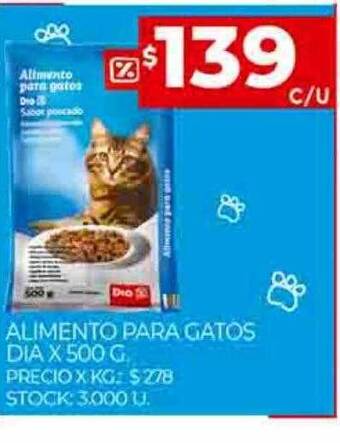 Supermercados DIA Alimento para gatos dia oferta