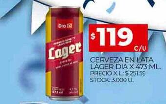 Supermercados DIA Cerveza en lata lager dia oferta
