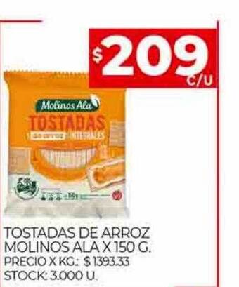 Supermercados DIA Tostadas de arroz molinos ala oferta