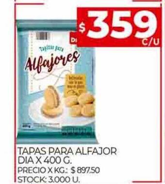 Supermercados DIA Tapas para alfajor dia oferta
