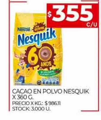 Supermercados DIA Cacao en polvo nesquik oferta