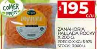 Supermercados DIA Zanahoria Rallada Rocky x 200 g oferta