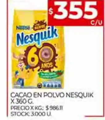 Supermercados DIA Cacao En Polvo Nesquik x 360 g. oferta