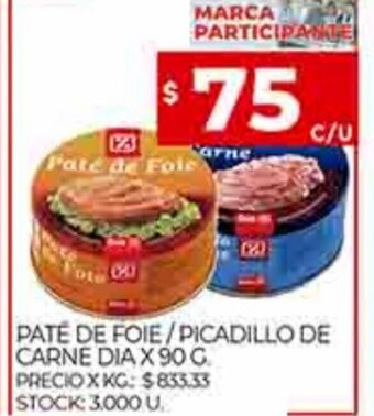 Supermercados DIA Paté De Foie/ Picadillo De Carne Dia x 90 g. oferta