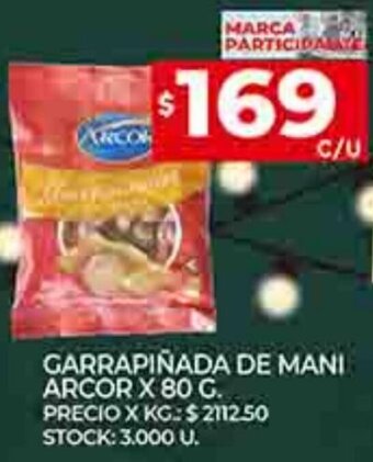 Supermercados DIA Garrapiñada De Mani Arcor x 80g. oferta