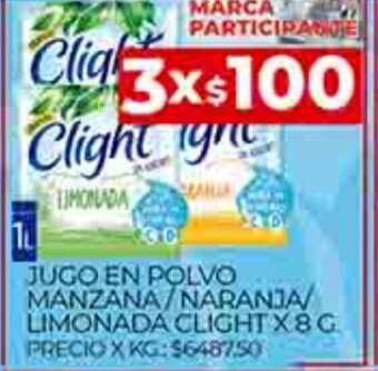 Supermercados DIA Jugo En Polvo Manzana / Naranja/Limonada Clight x 8 g. oferta