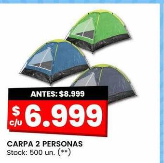 Changomas Carpa 2 personas oferta