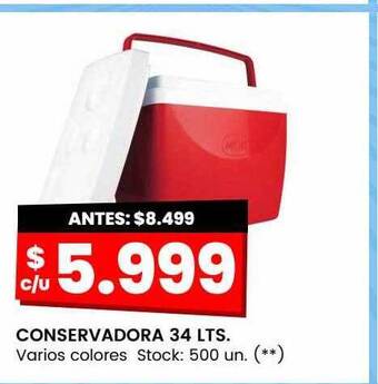 Changomas Conservadora 34 lts oferta