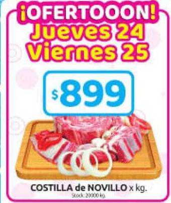 Cordiez Costilla de novillo oferta