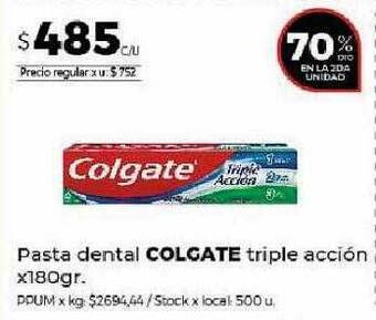 Disco Pasta dental colgate triple acción oferta