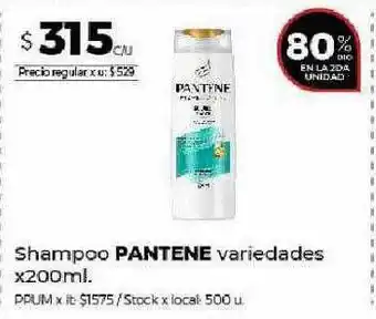 Disco Shampoo pantene variedades oferta