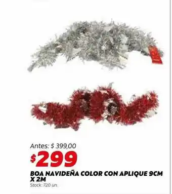 Ferniplast Boa navideña color con aplique oferta