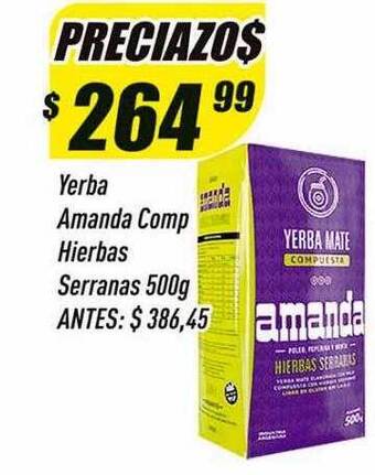 Supermercados Comodin Yerba amanda comp hierbas serranas oferta