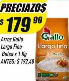 Supermercados Comodin Arroz gallo largo fino bolsa oferta
