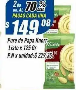 Supermercados Comodin Pure de papa knorr listo oferta