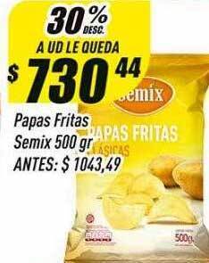 Supermercados Comodin Papas fritas semix oferta