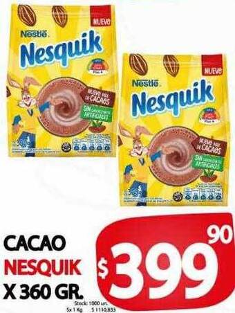 Supermercados Mariano Max Cacao nesquik oferta