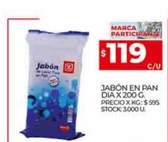 Supermercados DIA Jabón En Pan Dia x 200g oferta