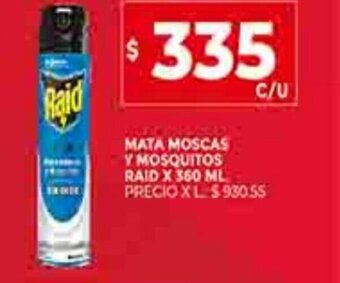 Supermercados DIA Mata Moscas Y Mosquitos Raid x 360ml oferta