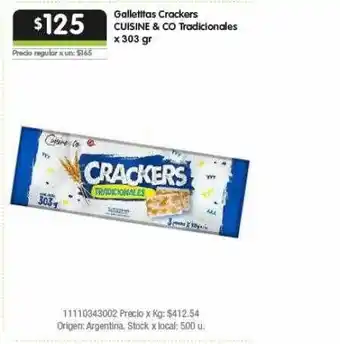 Jumbo Galletitas crackers cuisine & co tradicionales oferta