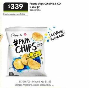 Jumbo Papas chips cuisine & co oferta